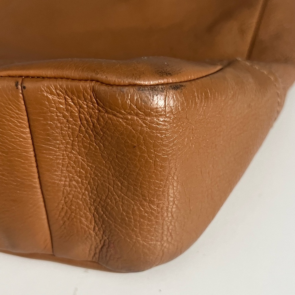 Coach Pebble Leather Hobo Shoulder Hand Bag F23293 Tan Brown - Picture 4 of 9